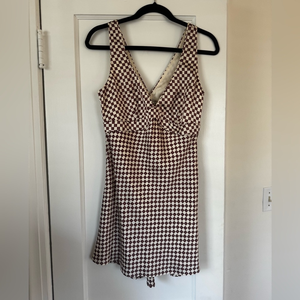 Abercrombie & Fitch Cream Satin Dress